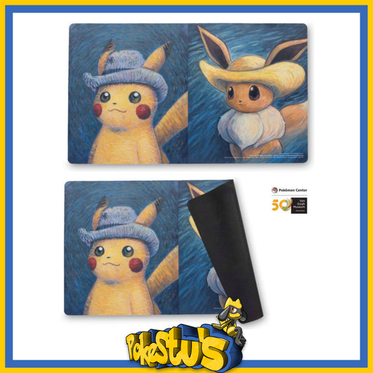 Pokémon Center × Van Gogh Museum: Pikachu & Eevee Inspired by Vincent's Self-Portraits Playmat