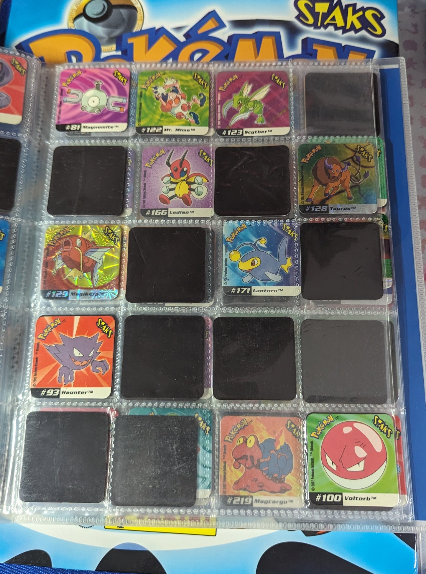 Pokemon Staks Johto League Champions Panini 2002 Magnets & Collectors Folder