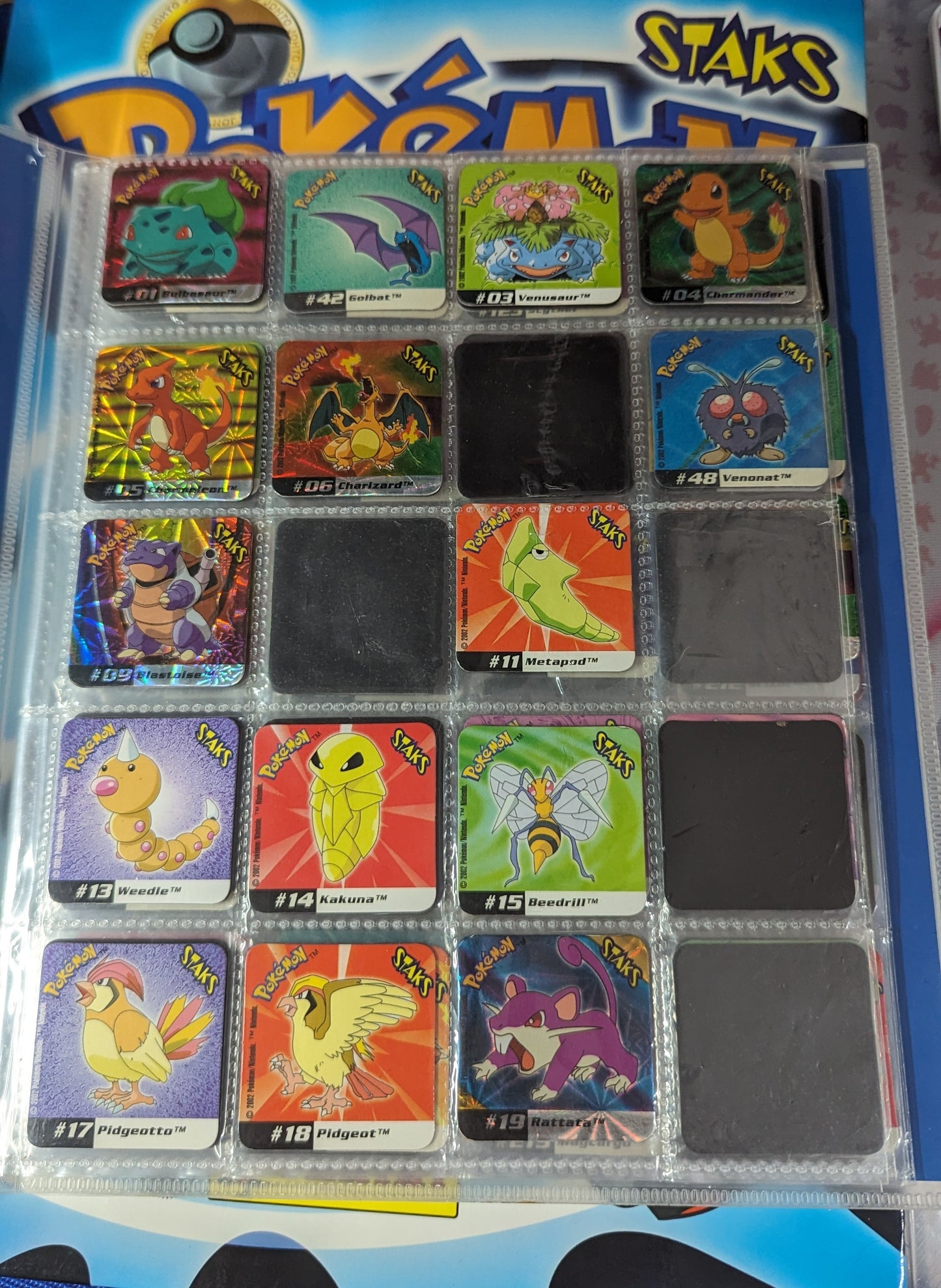 Pokemon Staks Johto League Champions Panini 2002 Magnets & Collectors Folder