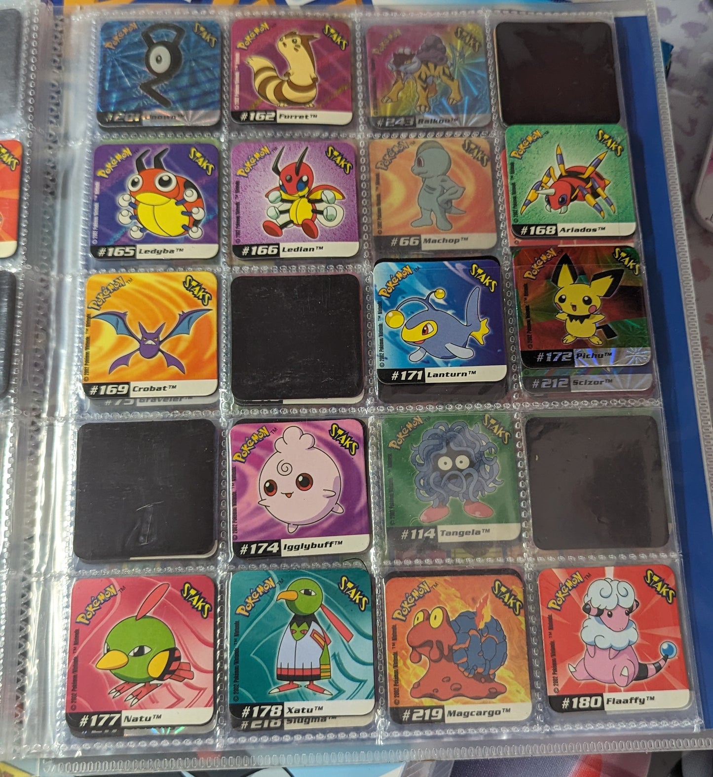 Pokemon Staks Johto League Champions Panini 2002 Magnets & Collectors Folder