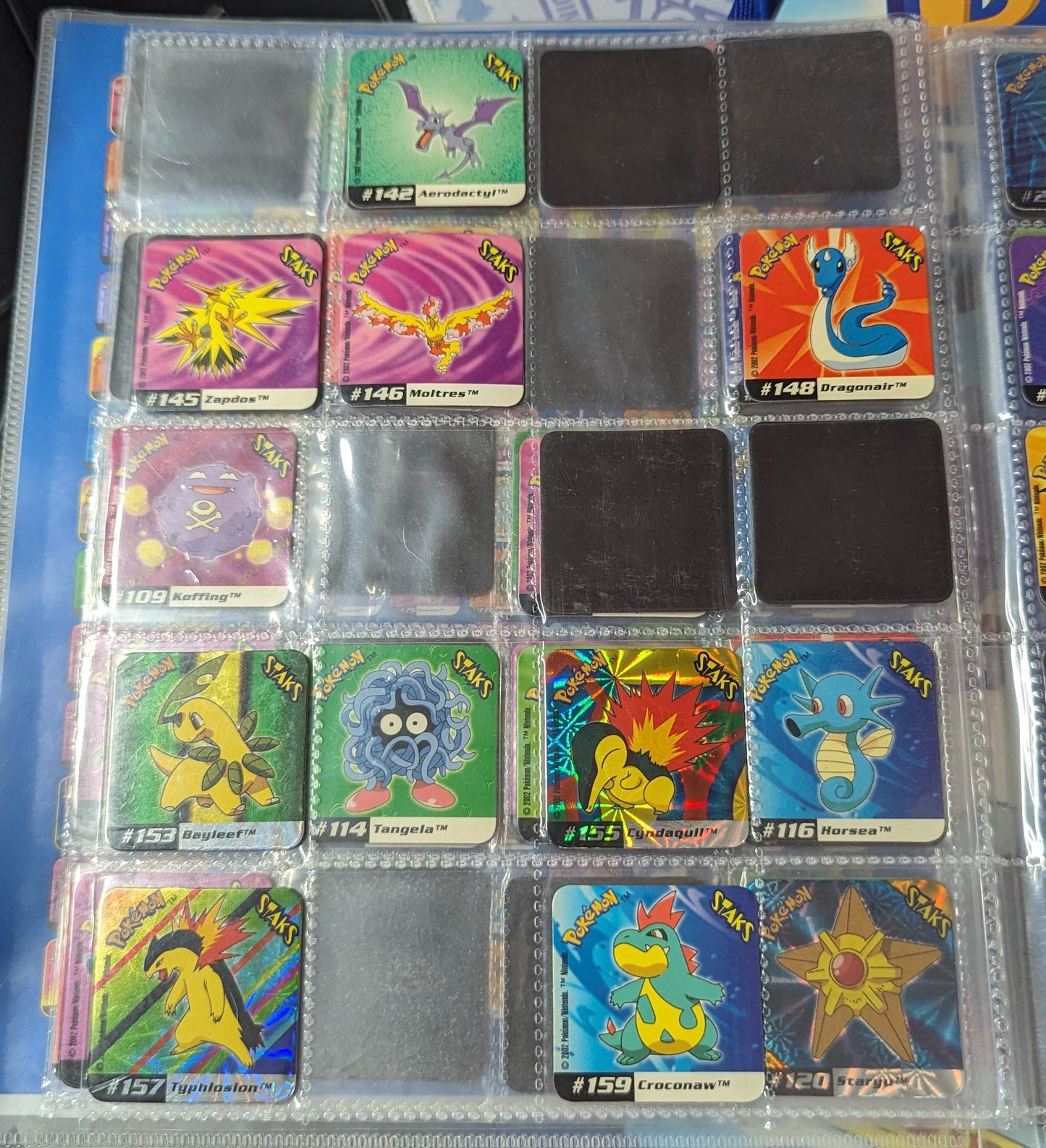 Pokemon Staks Johto League Champions Panini 2002 Magnets & Collectors Folder