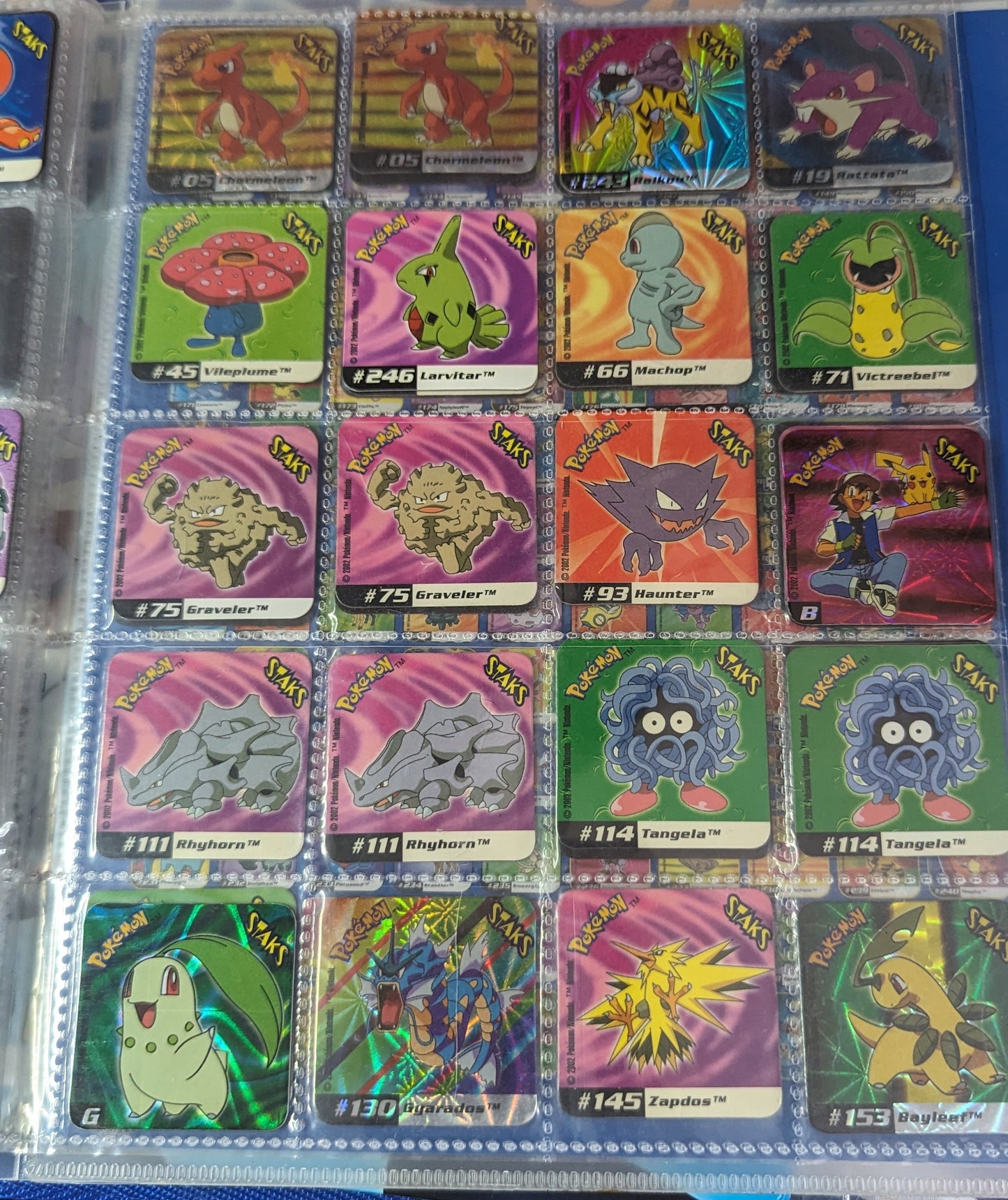 Pokemon Staks Johto League Champions Panini 2002 Magnets & Collectors Folder