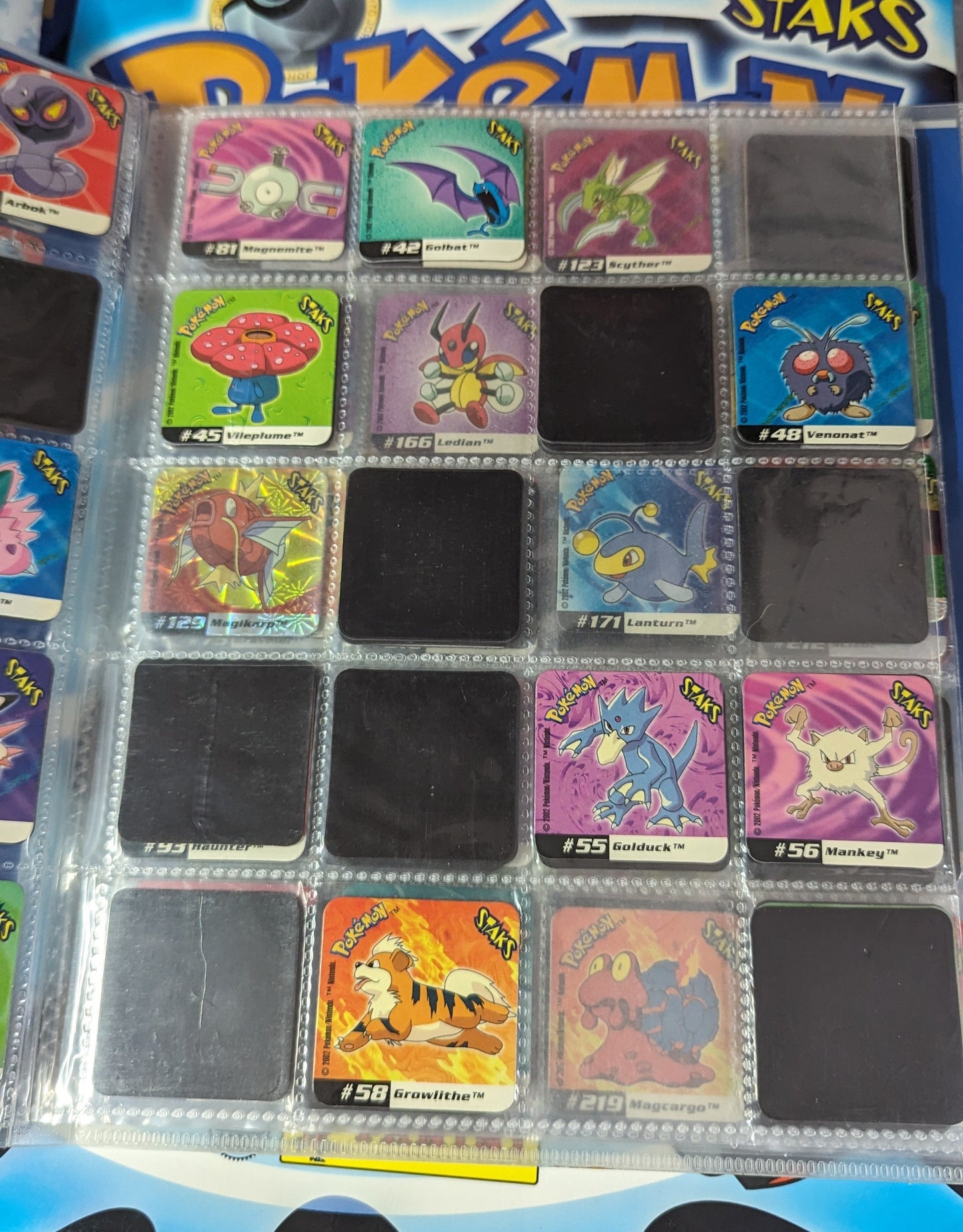 Pokemon Staks Johto League Champions Panini 2002 Magnets & Collectors Folder