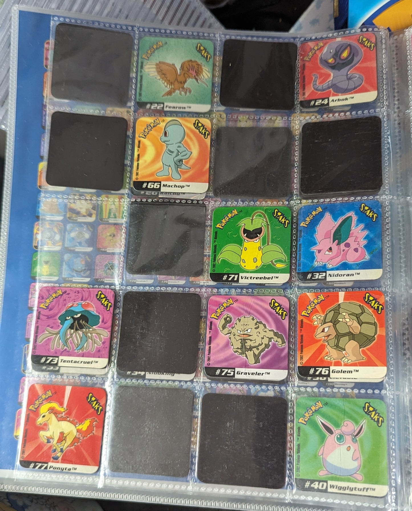 Pokemon Staks Johto League Champions Panini 2002 Magnets & Collectors Folder