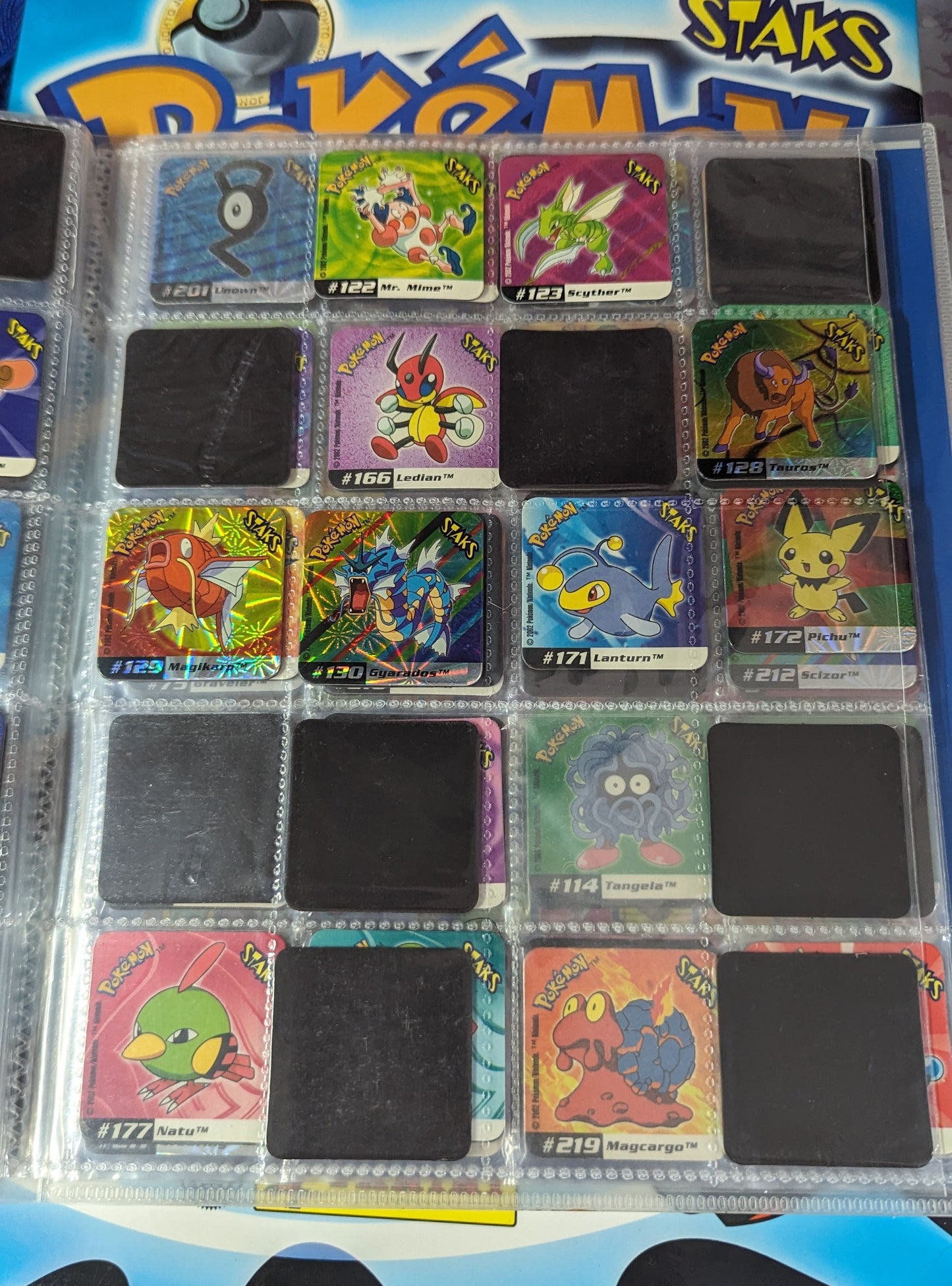 Pokemon Staks Johto League Champions Panini 2002 Magnets & Collectors Folder