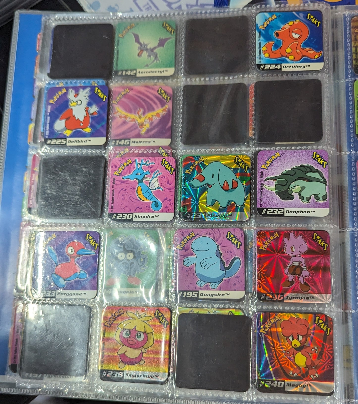 Pokemon Staks Johto League Champions Panini 2002 Magnets & Collectors Folder