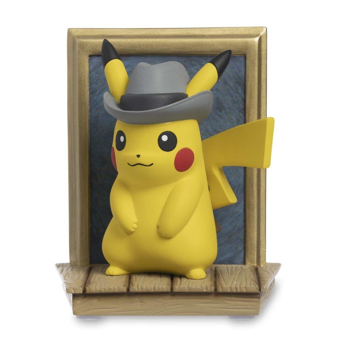 Pokemon Center x Van Gogh Museum: Pikachu Grey Felt Hat Figure With Self Portrait